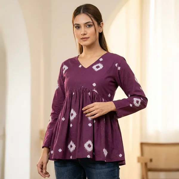 Wine_Cotton_Premium_Stylish_Top_For_Womens