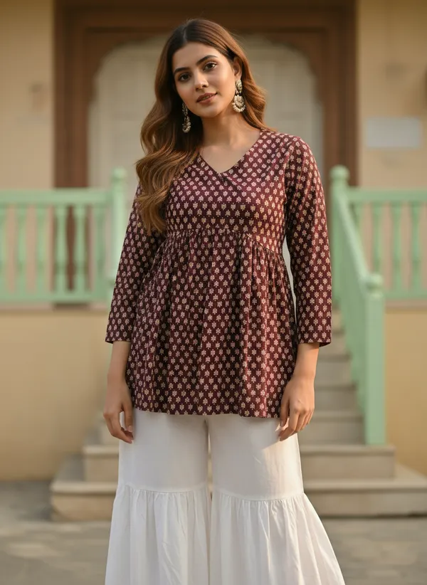 Brown_Cotton_Stylish_Fashionable_Tops_For_Women