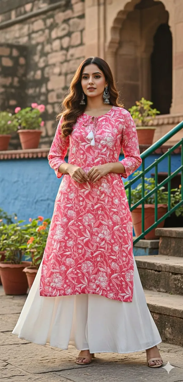 Light_Pink_Cotton_Stylish_Fashionable_Short_Kurti_For_Women