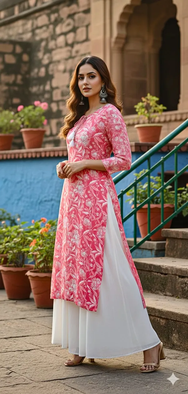 Light_Pink_Cotton_Stylish_Fashionable_Short_Kurti_For_Women