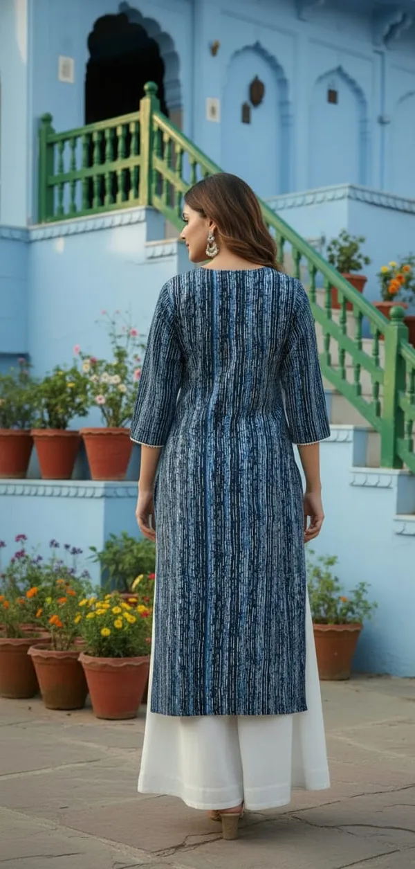 Blue_Cotton_Stylish_Fashionable_Short_Kurti_For_Women
