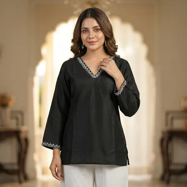 Black_Rayon_Premium_Stylish_Top_For_Womens