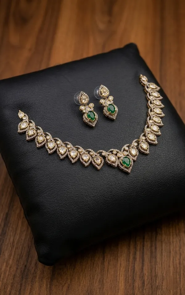 AMAIRA_NECKLACE_SET_-_EMERALD_GREEN
