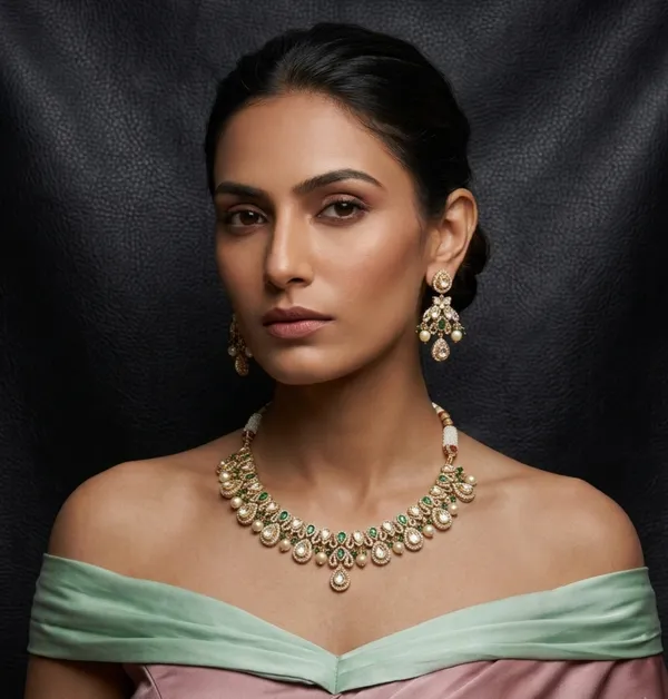 Avantika_Necklace_Set_-_Emerald_Green