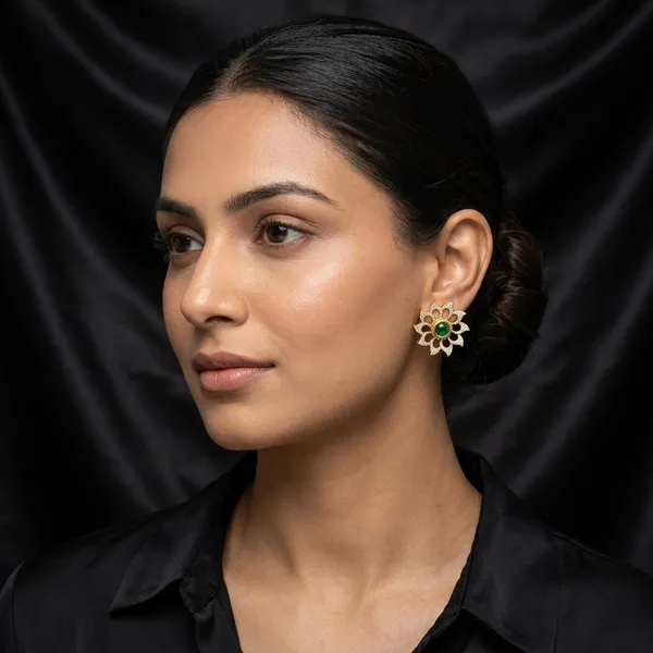 Blossom_Studs_-_Emerald_Green