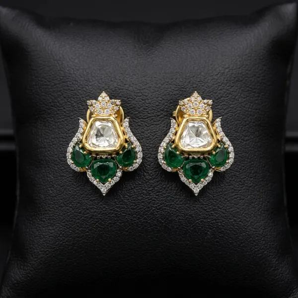 Crown_Studs_-_Emerald_Green
