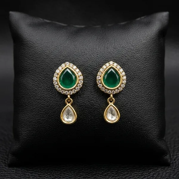 Droplet_Studs__-_Emerald_Green
