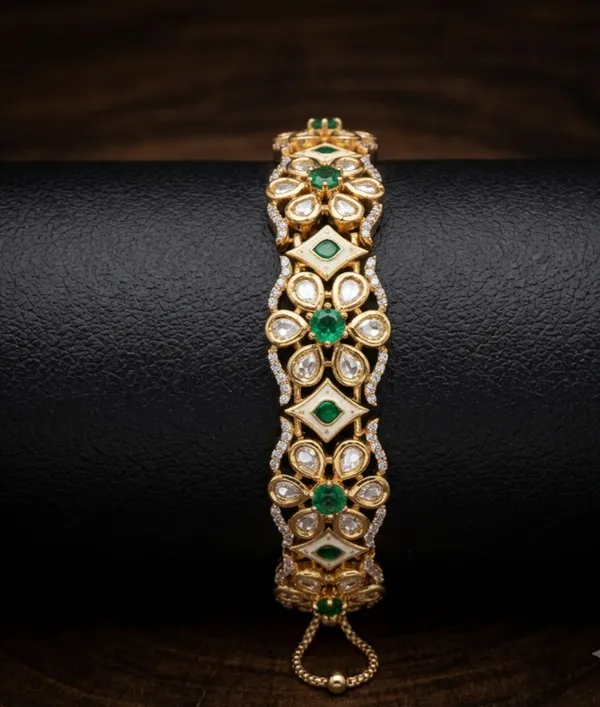 Floral_MeenakariBracelet_-_Emerald_Green