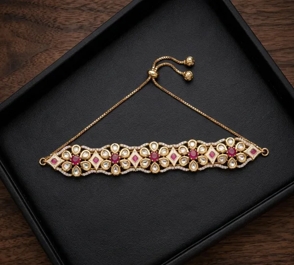 Floral_Meenakari_Bracelet_-_Ruby_Red