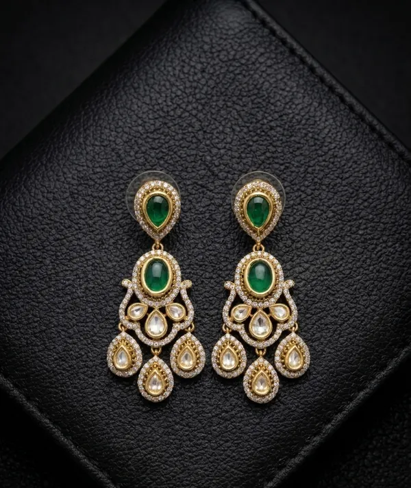 Roohi_Earrings_-_Emerald_Green