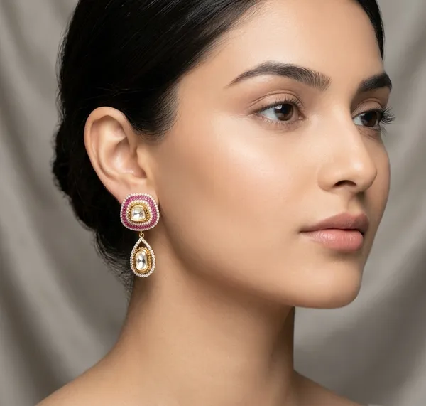 Mehr_Earrings_-_Ruby_Pink
