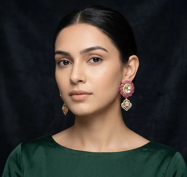 Nitya_Swirl_Earrings_-_Ruby_Pink