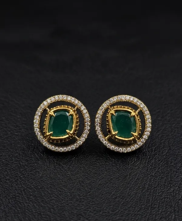 Avani_Studs_-_Emerald_Green