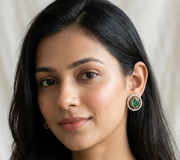 Avani_Studs_-_Emerald_Green