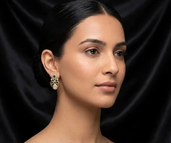 Peacock_Studs_-_Emerald_Green