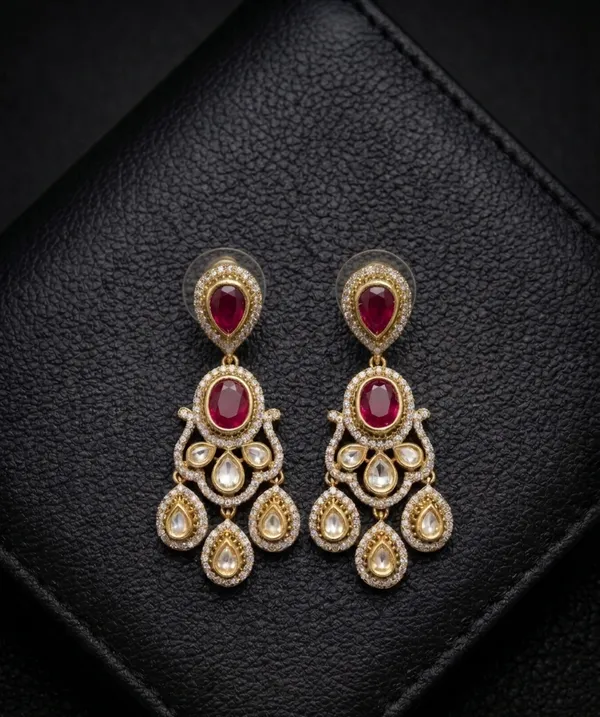 Roohi_Earrings_-_Ruby_Red