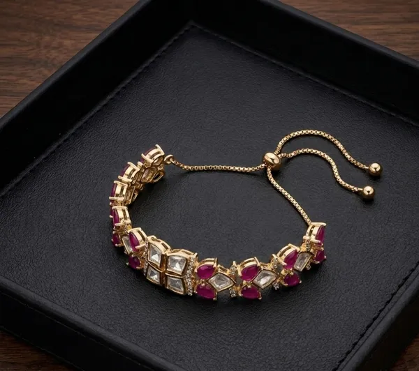 Quad_Kundan_Bracelet_-_Ruby_Red