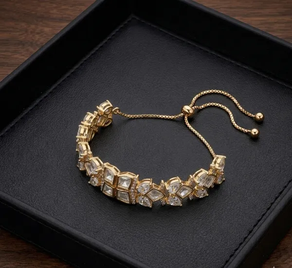 Quad_Kundan_Bracelet_-_White