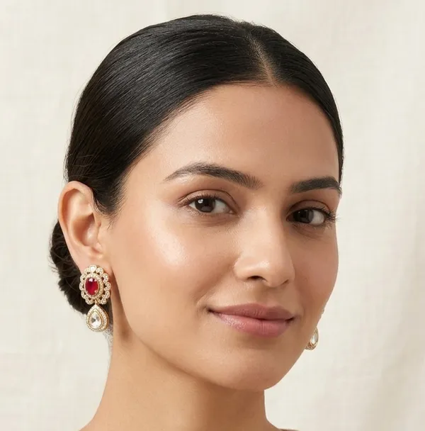 Kavya_Drop_Studs_-_Ruby_Red