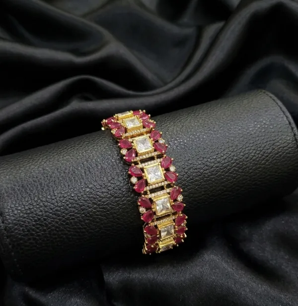 Elegant_Ruby_and_Cubic_Zirconia_Gold-Plated_Bracelet