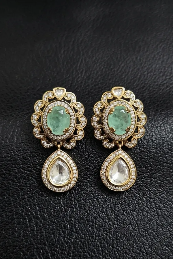 Kavya_Drop_Studs_-_Mint_Green
