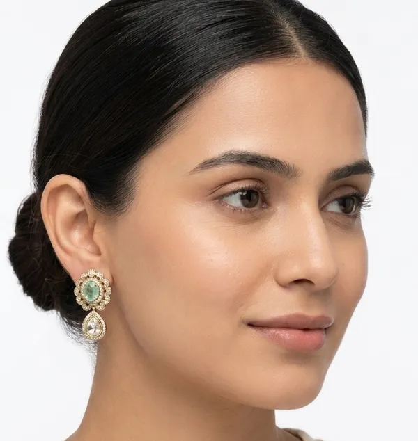 Kavya_Drop_Studs_-_Mint_Green