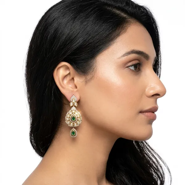Inaaya_Earrings_-_Emerald_Green