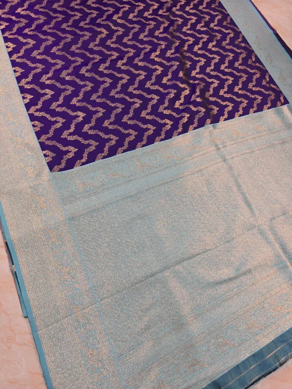 BANARASI_KATAN_SILK_IN_PURPLE_WITH_SKY_BLUE