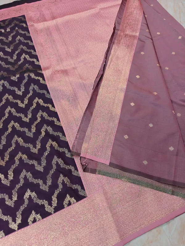 BANARASI_KATAN_SILK_IN_PURPLE_WITH_WITH_BABY_PINK