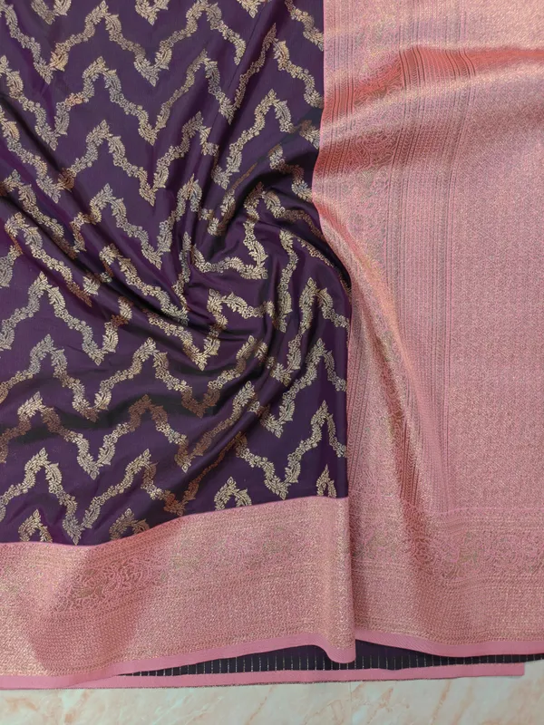 BANARASI_KATAN_SILK_IN_PURPLE_WITH_WITH_BABY_PINK
