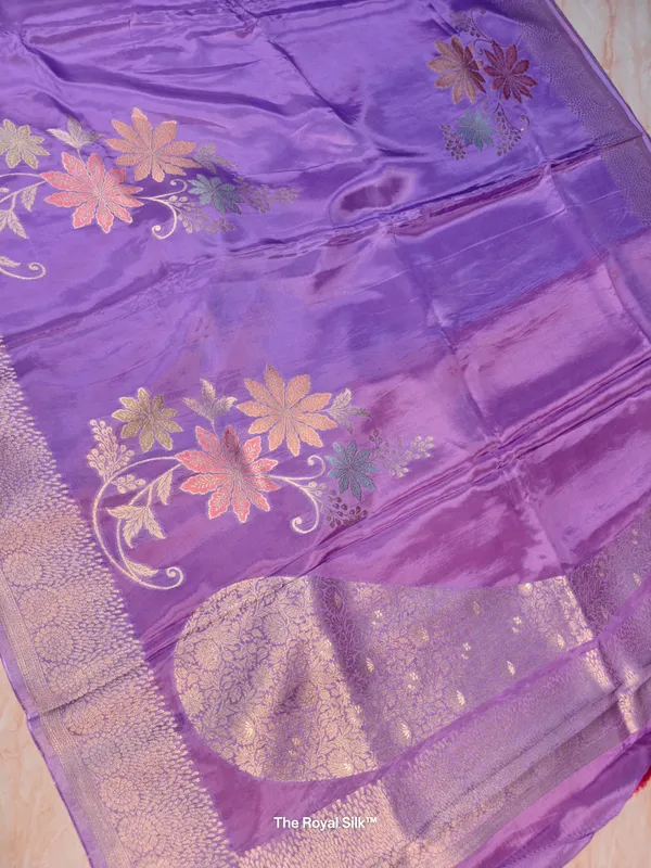 Korean_Silk_In_Lavender_With_Boutique_Style_Multi_Boota_Saree_For_Women