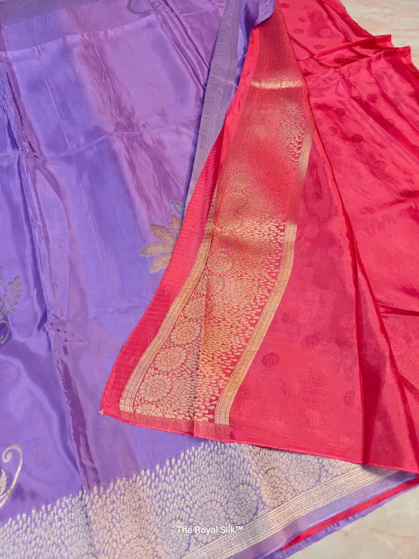 Korean_Silk_In_Lavender_With_Boutique_Style_Multi_Boota_Saree_For_Women