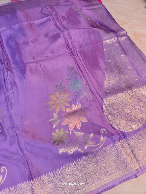 Korean_Silk_In_Lavender_With_Boutique_Style_Multi_Boota_Saree_For_Women