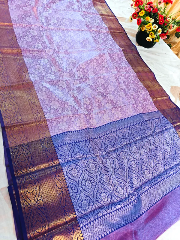 Lavender_Tissue_With_Navy_Blue_Border_Saree_For_Women