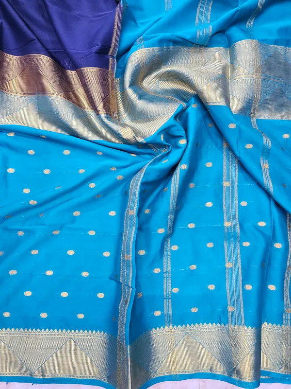 MYSORE_CREPE_IN_NAVY_BLUE_WITH_ROYAL_BLUE