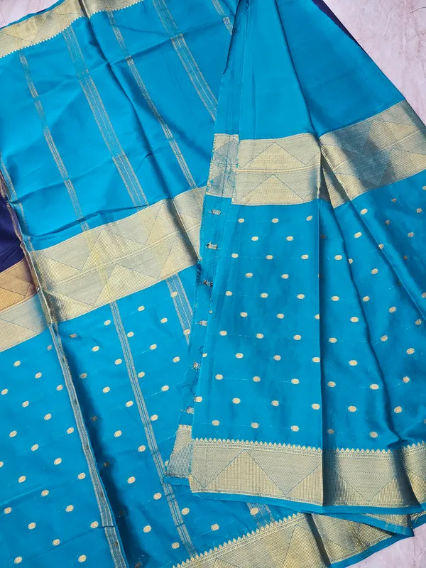 MYSORE_CREPE_IN_NAVY_BLUE_WITH_ROYAL_BLUE