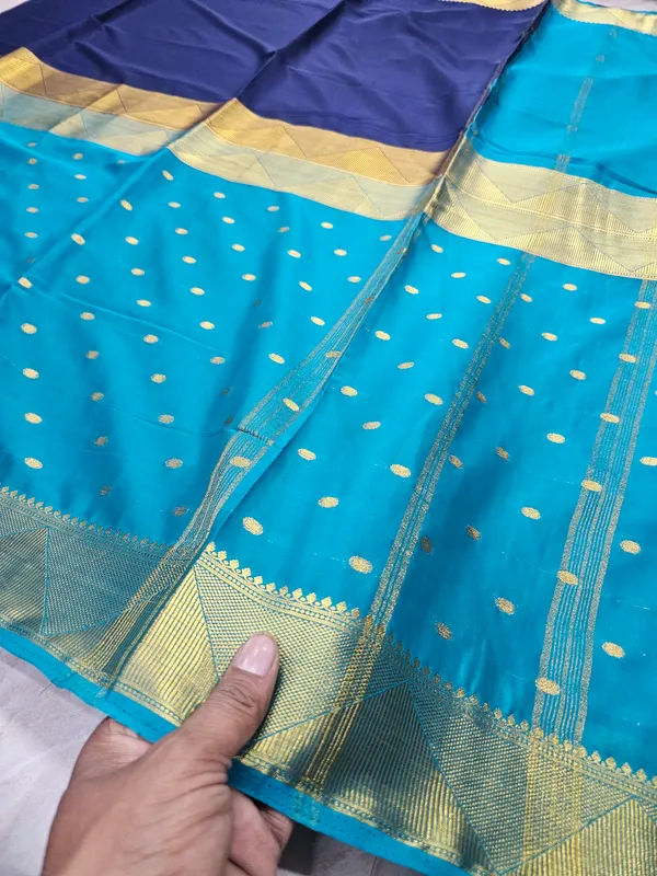 MYSORE_CREPE_IN_NAVY_BLUE_WITH_ROYAL_BLUE
