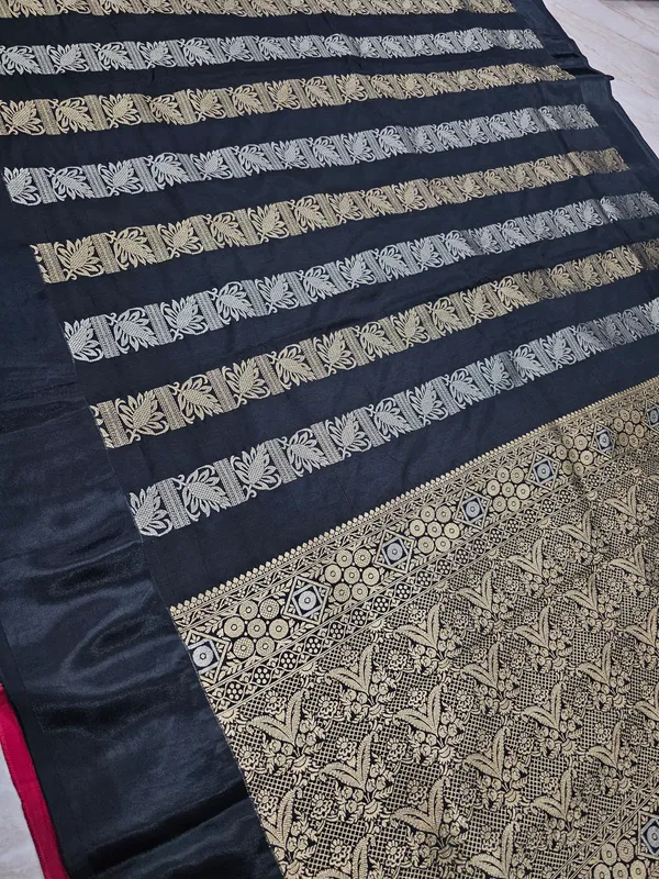 RUSSIAN_SATIN_SILK_IN_BLACK_WITH_GOLD_SILVER_ZARIWORK