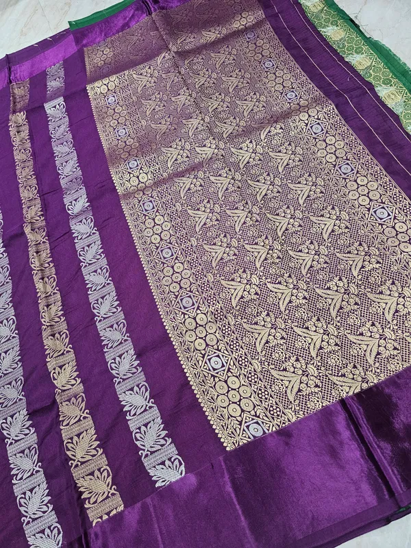 RUSSIAN_SATIN_SILK_IN_PURPLE_WITH_VERTICAL_SILVER_GOLD_ZARIWORK