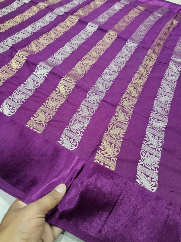 RUSSIAN_SATIN_SILK_IN_PURPLE_WITH_VERTICAL_SILVER_GOLD_ZARIWORK