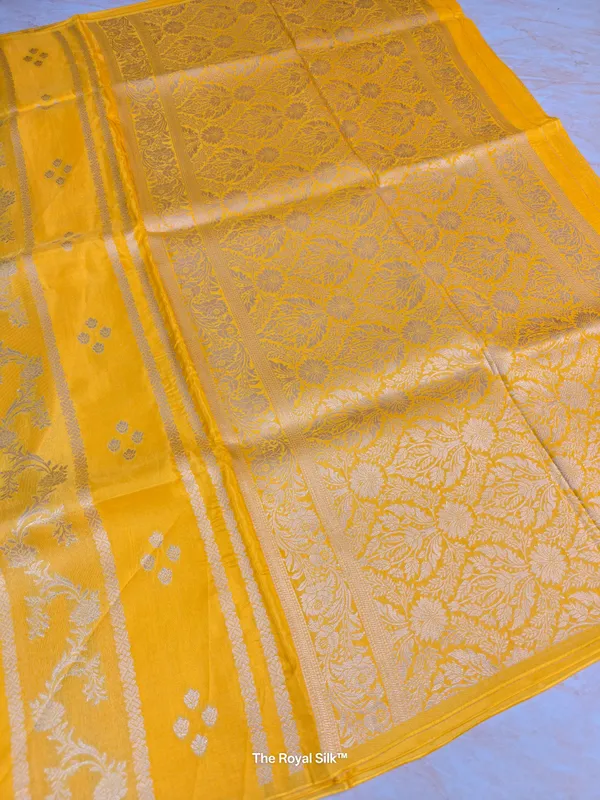 Russian_Silk_In_Airy_Gold_With_Stripe_Style_Saree_For_Women