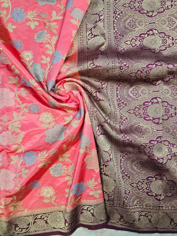 RUSSIAN_SILK_IN_PEACH_WITH_MAGENTA_BORDER