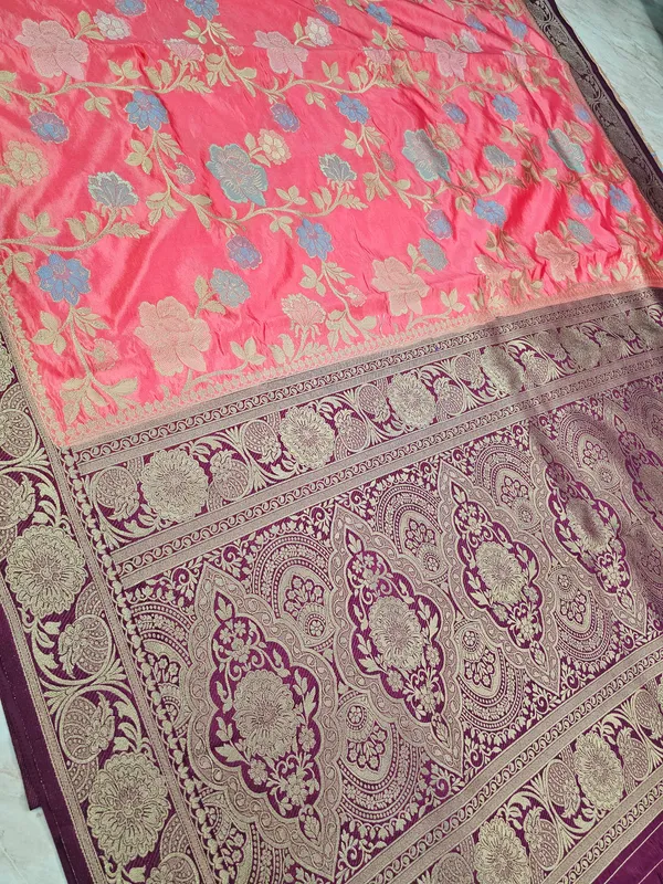 RUSSIAN_SILK_IN_PEACH_WITH_MAGENTA_BORDER
