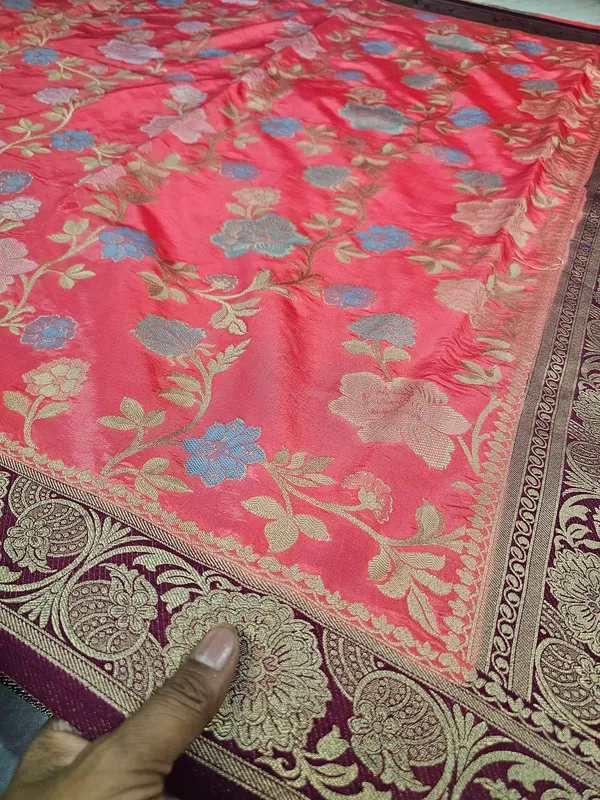 RUSSIAN_SILK_IN_PEACH_WITH_MAGENTA_BORDER