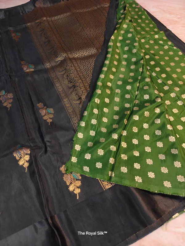 Russian_Silk_Viscose_In_Black_With_Satin_Border_Saree_For_Women