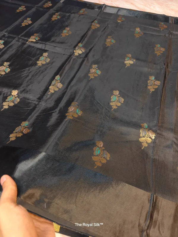 Russian_Silk_Viscose_In_Black_With_Satin_Border_Saree_For_Women