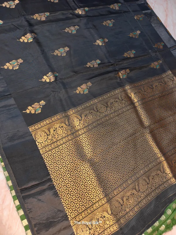 Russian_Silk_Viscose_In_Black_With_Satin_Border_Saree_For_Women