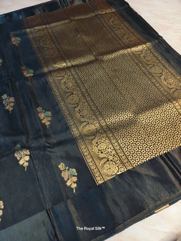Russian_Silk_Viscose_In_Black_With_Satin_Border_Saree_For_Women