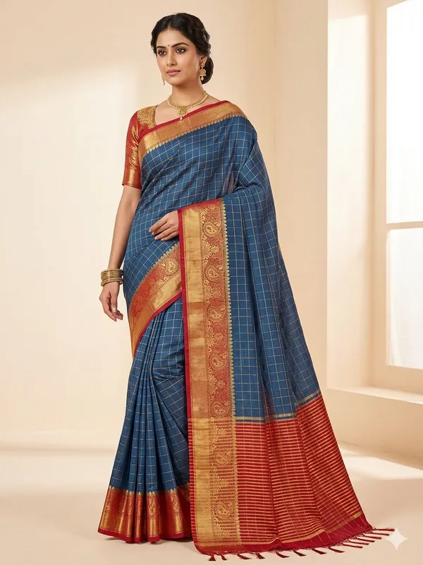 RUSSIAN_SILK_VISCOS_IN_GERMAN_BLUE_WITH_RED_BORDER