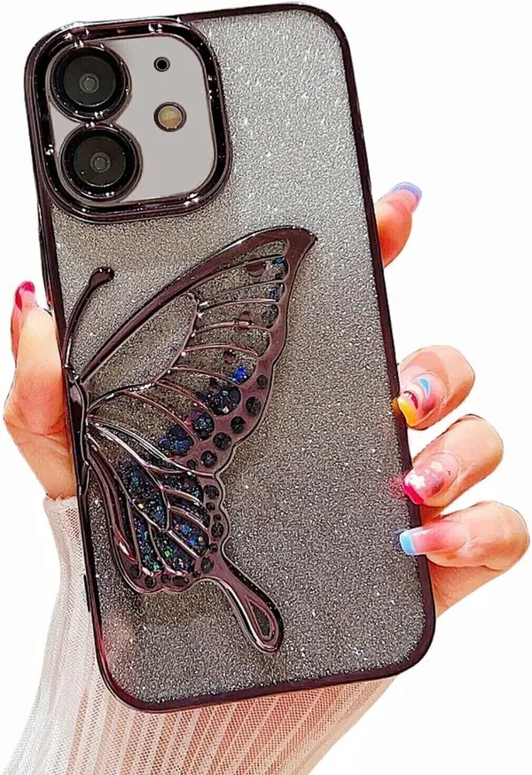 Luxury_Glitter_Cute_Butterfly,_Flexible_Case_Cover_for_iPhone_12